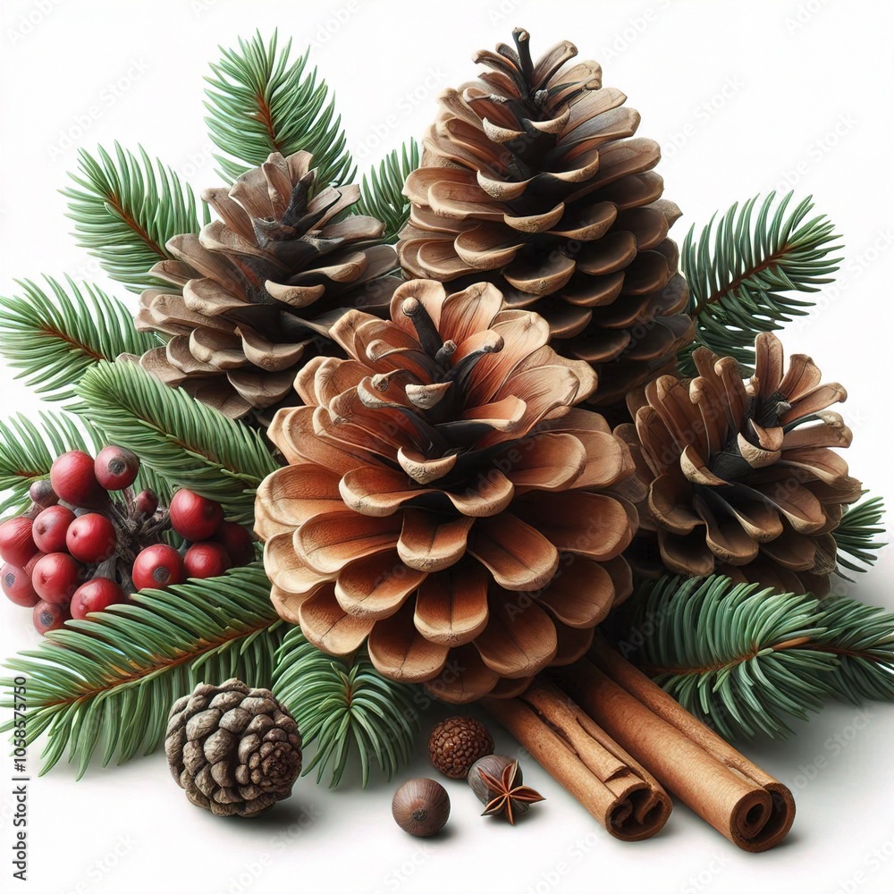 pine cones isolated on white pine cones isolated on white