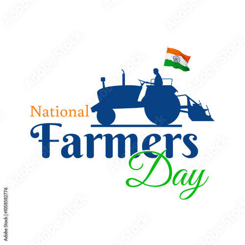 Vector illustration of Happy Kisan Divas social media template