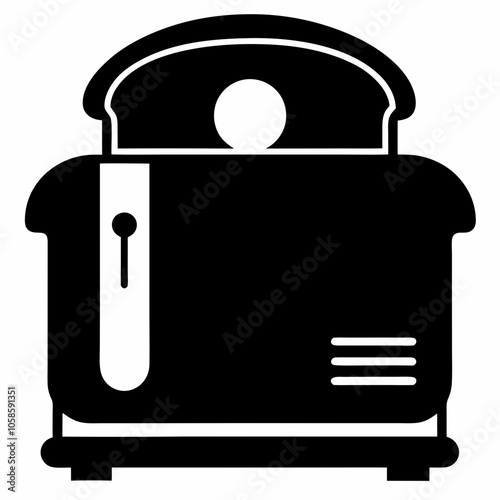 Food processor silhouette vector black on white background