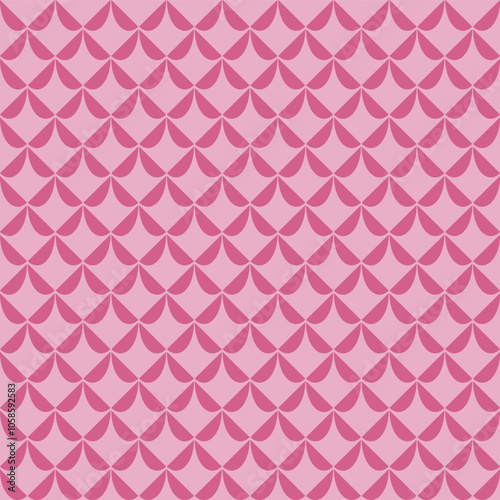 Abstract, Geometric, Lines, Heart pattern, Illustration, Vector, Symmetrical, Orderly arrangement background, Seamless, Banner, Website, Template, Pink color, Loveand valentine.