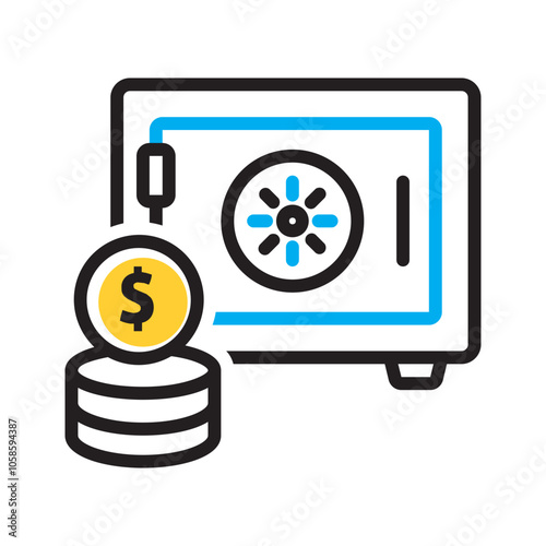 Vector multicolor icon for Vault