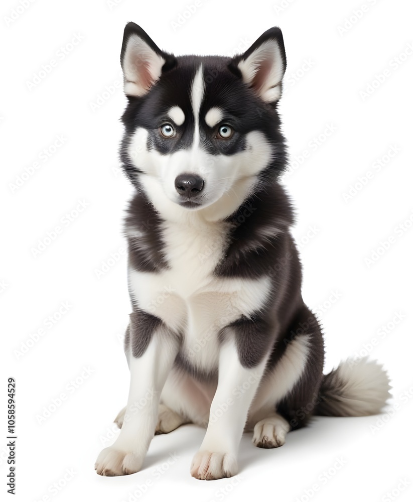 Cute dog looking away over white background Cute dog looking away over white background