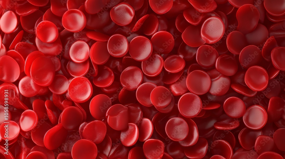 Red blood cells represented in 3D, designed as a background for science. Red blood cells represented in 3D, designed as a background for science.
