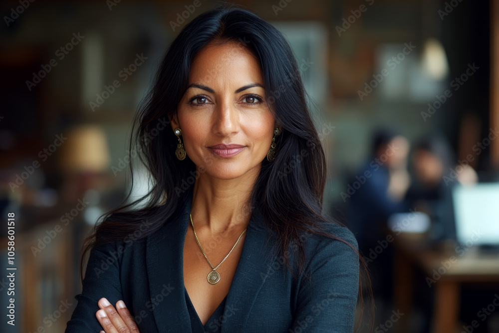 Confident Indian Businesswoman in Formal Suit with Intense Focused Expression in Urban Setting Confident Indian Businesswoman in Formal Suit with Intense Focused Expression in Urban Setting