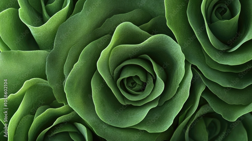 Close-up of green succulent leaves resembling overlapping roses, highlighting the intricate textures and shapes, with ample copy space for text or graphics. Close-up of green succulent leaves resembling overlapping roses, highlighting the intricate textures and shapes, with ample copy space for text or graphics.