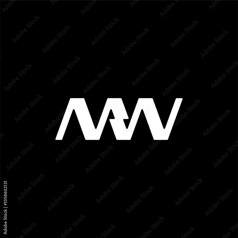 modern letter MW logo concept vector icon modern letter MW logo concept vector icon