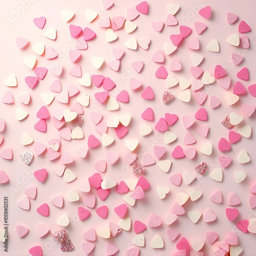 pink background of pink hearts