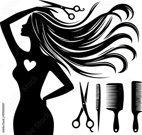 person with hair for hair salon