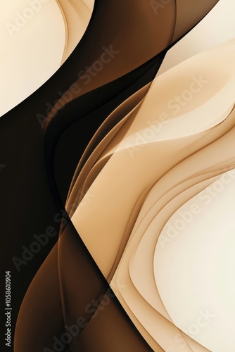 Elegant Wallpaper in Black, Brown, and Beige
