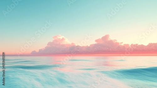 Embrace the calming effect of a pastel gradient sky featuring a smooth transition from soft pink to blue, perfect for serene nature visuals or capturing the essence of dawn and dusk