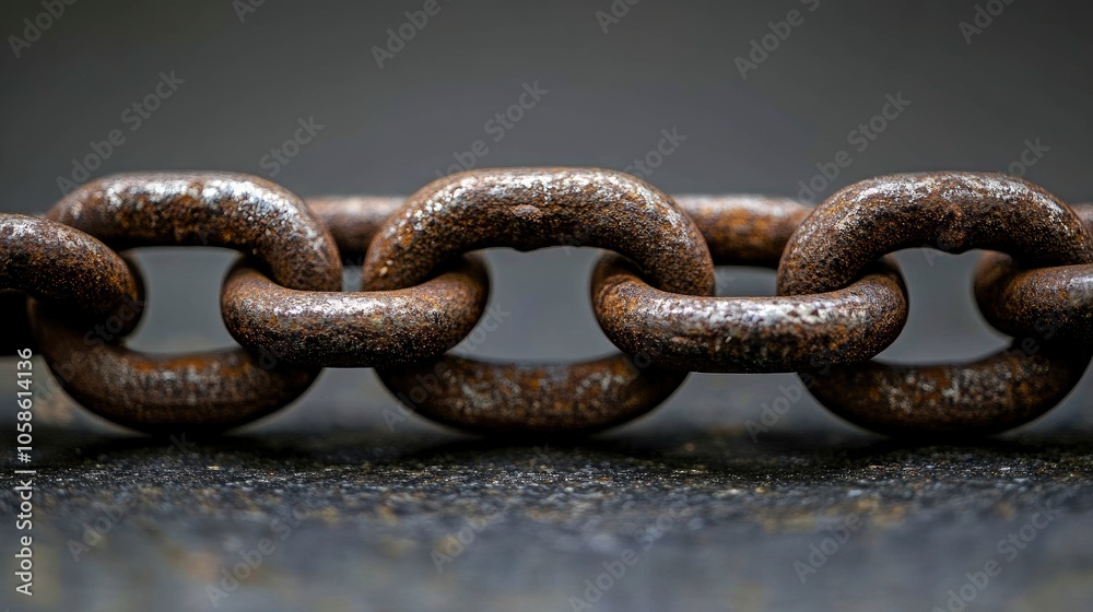 Fototapeta premium Closeup of Rusty Chain Links