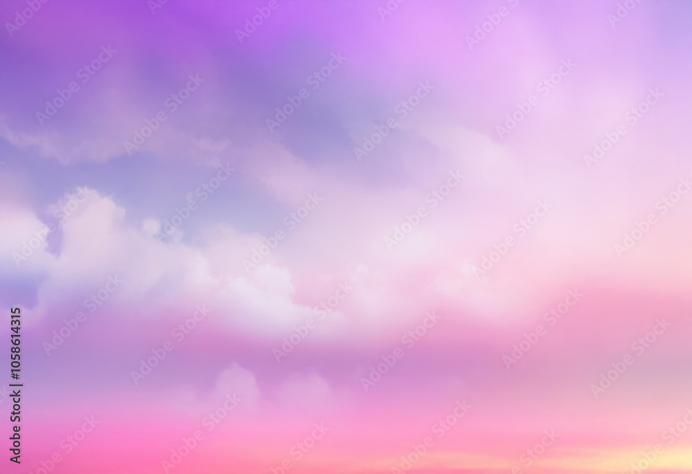 Soft, ethereal clouds drift across a pastel sky, painted with hues of purple, pink, and white. Soft, ethereal clouds drift across a pastel sky, painted with hues of purple, pink, and white.