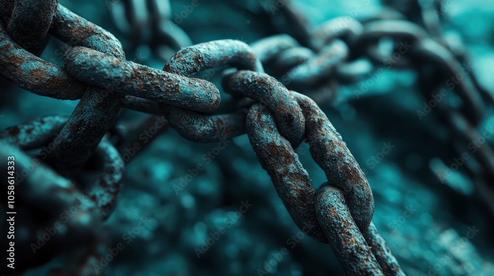 Close-Up of Rusted Chain Links Close-Up of Rusted Chain Links
