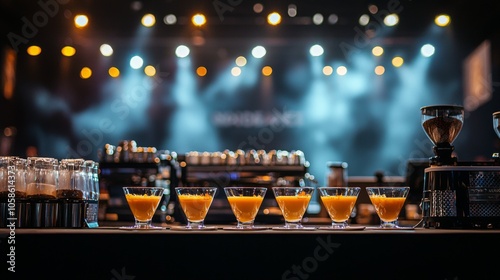 Wallpaper Mural Barista competition featuring signature orangespiced drink creation under spotlight Torontodigital.ca