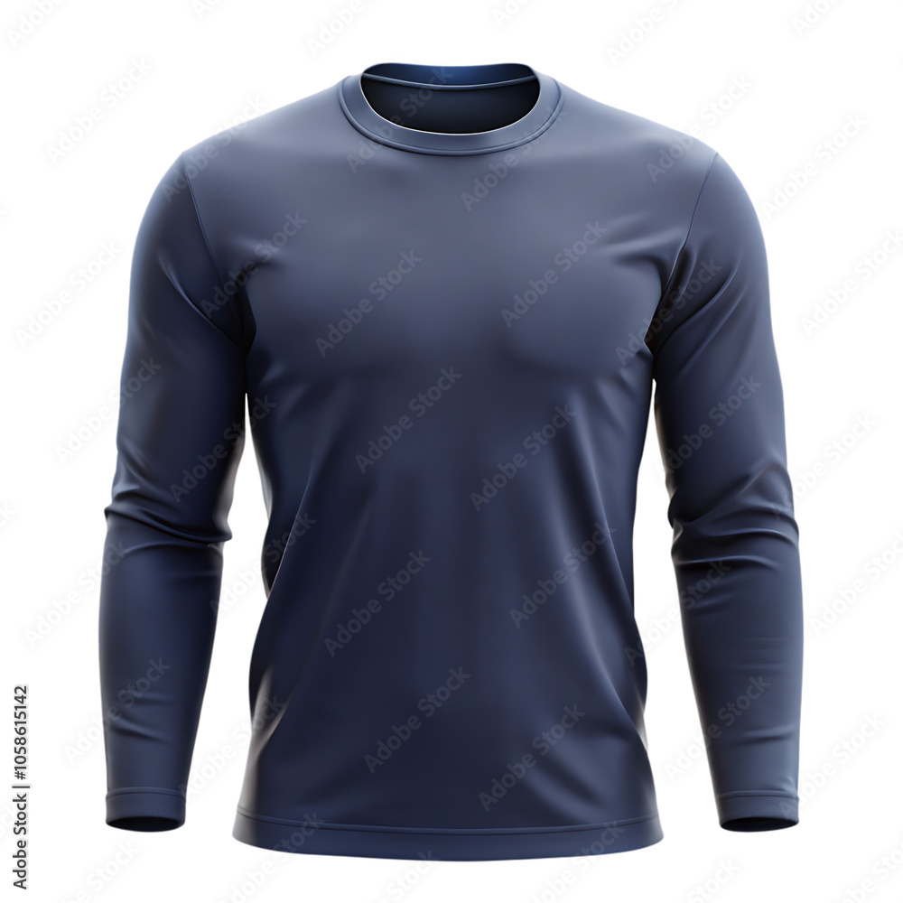 Navy blue long sleeve Crewneck Sweatshirt Mockup PNG. Navy blue long sleeve Crewneck Sweatshirt Mockup PNG.