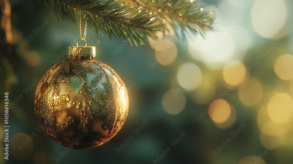 Golden christmas ornament Golden christmas ornament