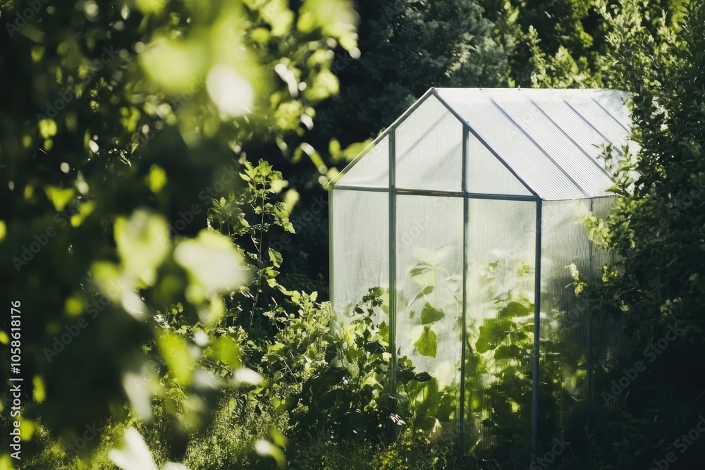 Minimalist Greenhouse in Lush Garden Setting for Eco-Friendly Design Inspiration Minimalist Greenhouse in Lush Garden Setting for Eco-Friendly Design Inspiration