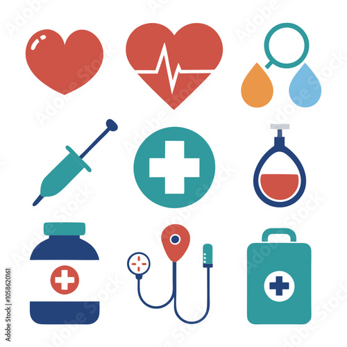 vector set of medical icons, set of medical icons, medical icons set