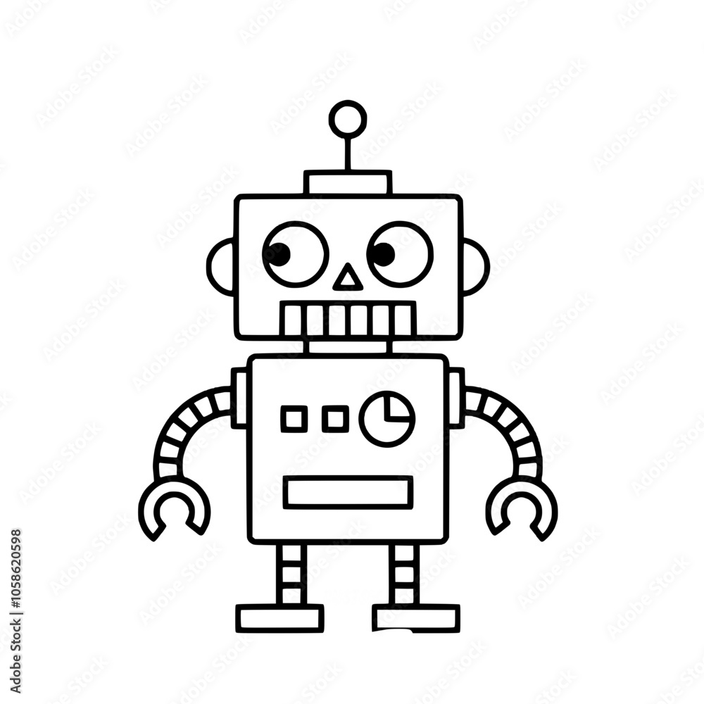 Fototapeta premium Robot icon vector illustration on white background