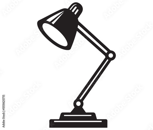 Vector table lamp, Desk lamp isolated on white background. Desk lamp icon