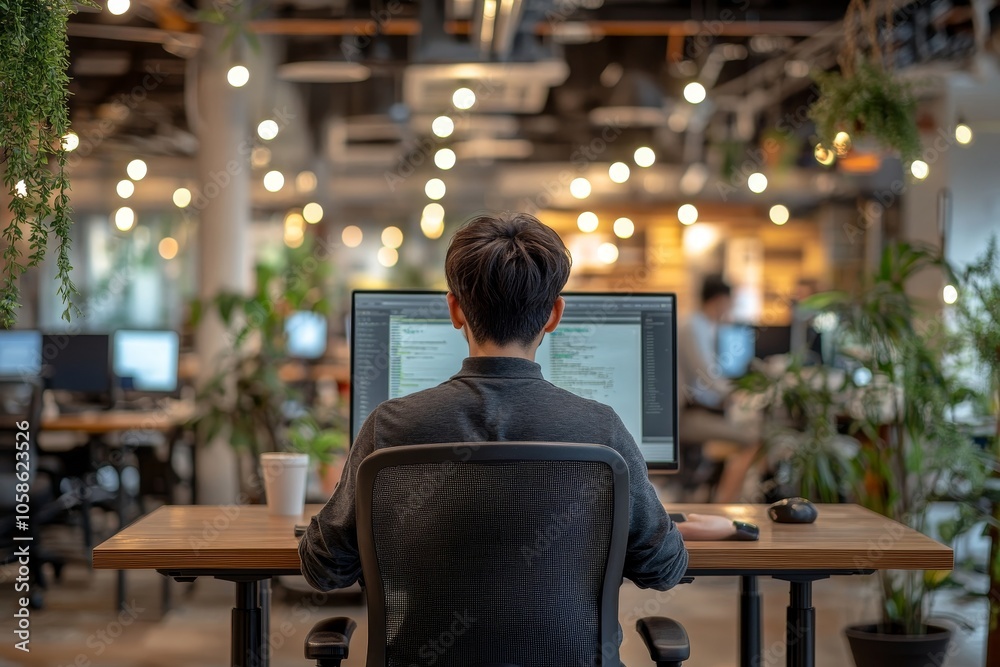 Office workers have neck pain from bad posture during sitting and work, Generative AI Office workers have neck pain from bad posture during sitting and work, Generative AI