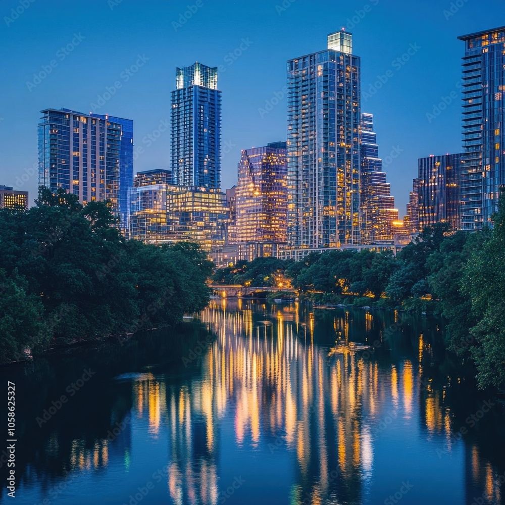 Fototapeta premium night view of the city