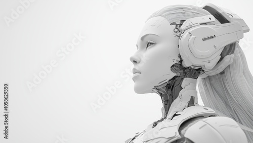 robot on white background