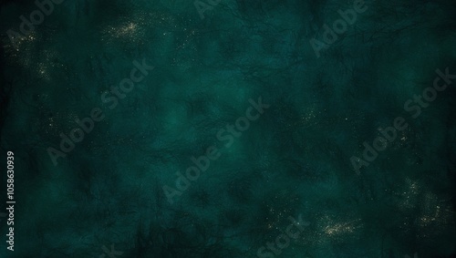 Noisy texture in dark emerald green with light, dusty speckles for a rich, textured background. Created with generative AI technology