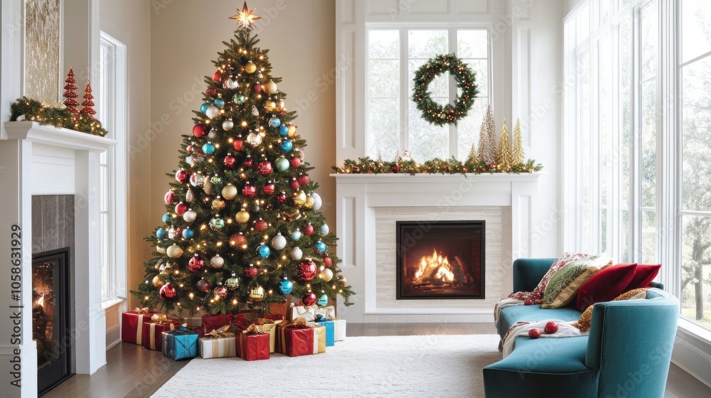 For the ideal Christmas card or greeting, adorn your tree with beautiful holiday decorations. For the ideal Christmas card or greeting, adorn your tree with beautiful holiday decorations.