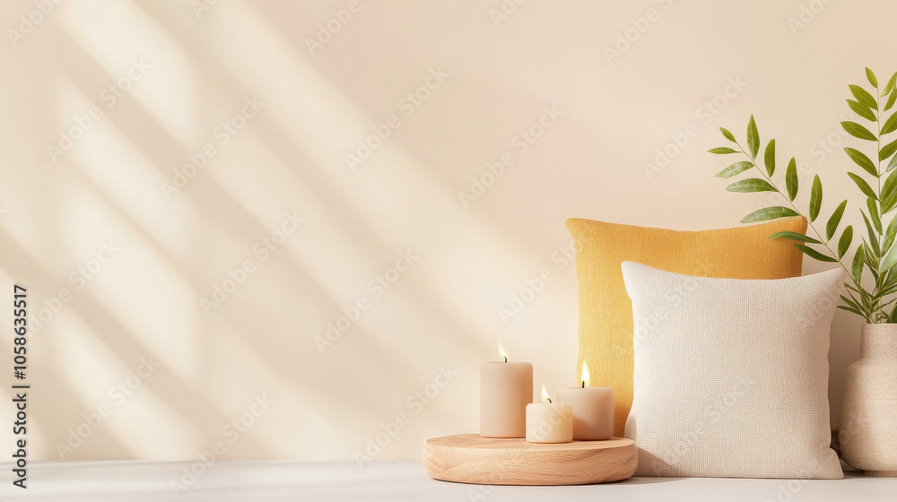 spa setting with candle
