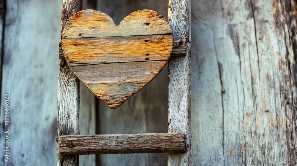 Heart-shaped card design with wooden ladder featured prominently, creating a visually appealing composition. Perfect for a variety of uses, with ample empty space for customization. Heart-shaped card design with wooden ladder featured prominently, creating a visually appealing composition. Perfect for a variety of uses, with ample empty space for customization.