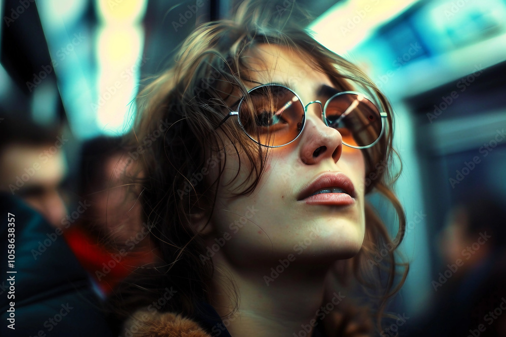 Generative AI portrait of people crowd busy day on dimly lit metro bus train public transport concept, urban scene Generative AI portrait of people crowd busy day on dimly lit metro bus train public transport concept, urban scene