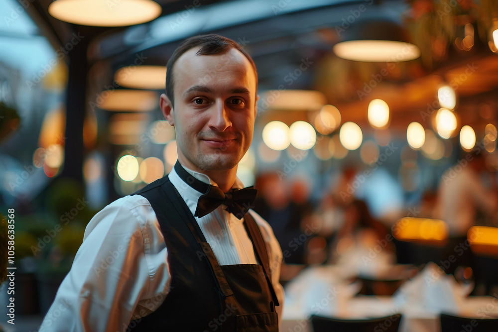 Fototapeta premium Generative AI Image of a Fast Food Chef in a Kitchen with a Focus on a Burger or fastfood eatery settings