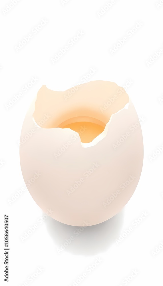 Cracked Egg on white Background Cracked Egg on white Background