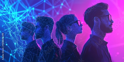 Team of blockchain enthusiasts exploring the impact of ai on future cryptocurrency trends and innovations