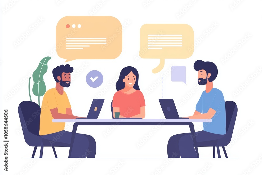 Team of marketers discussing the integration of ai tools in enhancing influencer marketing strategies