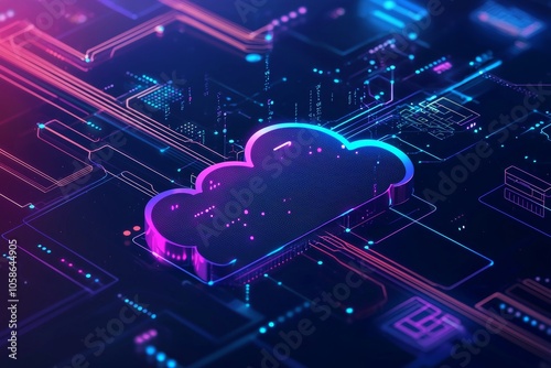 Visual of a cloud infrastructure with various services represented showcasing the scalability and adaptability of cloud solutions