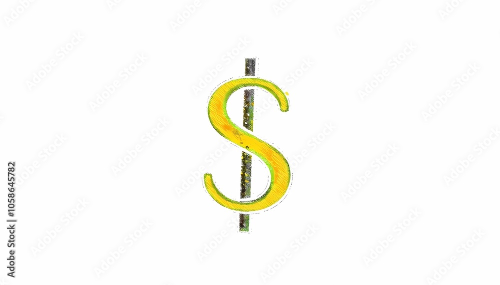 Colorful Dollar Symbol Colorful Dollar Symbol