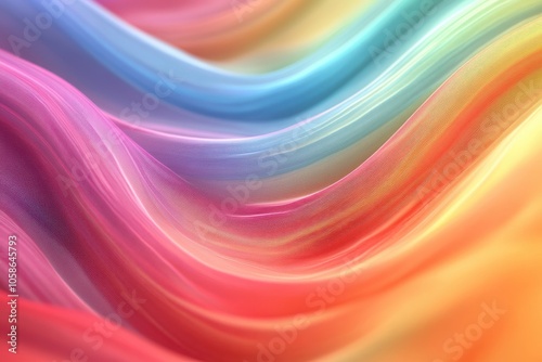 Gentle Rainbow Pattern with a Soft Grainy Texture for Backgrounds and Designs