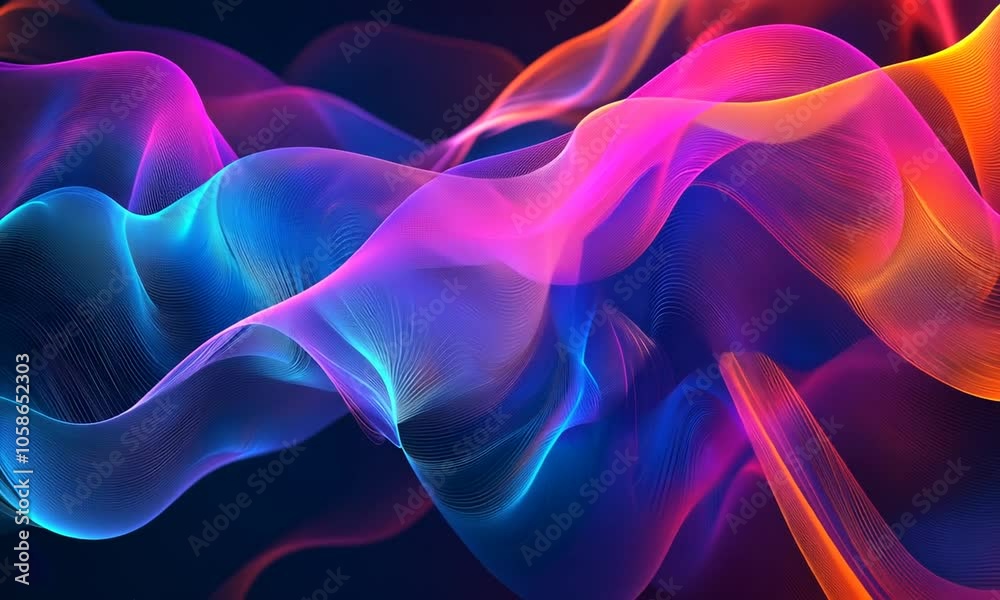 Vibrant colorful waves in a dynamic movement Vibrant colorful waves in a dynamic movement