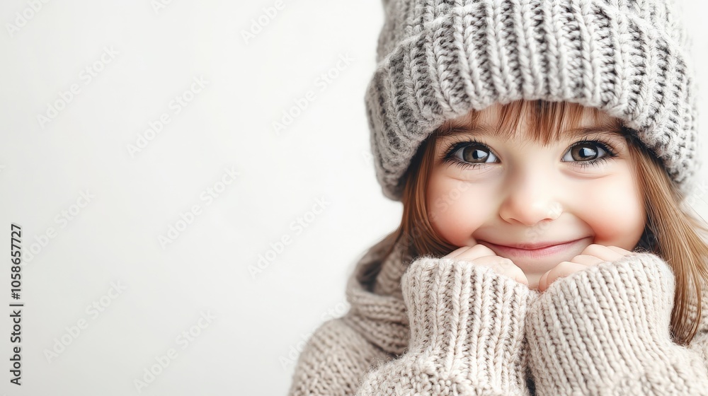 portrait of a cheerful little girl in winter cloths portrait of a cheerful little girl in winter cloths