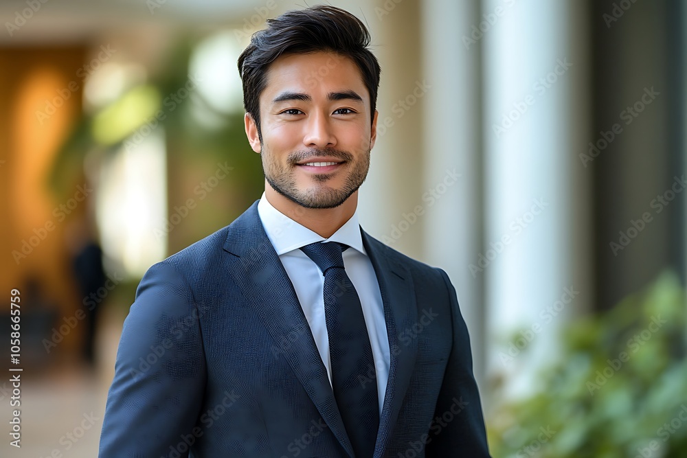 Confident Businessman Portrait Handsome Executive in Modern Office Confident Businessman Portrait Handsome Executive in Modern Office
