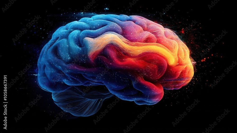 creative representation of an ai brain, symbolizing the development of artificial intelligence with a futuristic digital aesthetic and vibrant color palette creative representation of an ai brain, symbolizing the development of artificial intelligence with a futuristic digital aesthetic and vibrant color palette