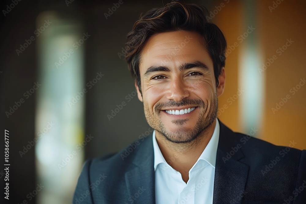 Confident Businessman Smiling in a Suit and Tie Portrait Confident Businessman Smiling in a Suit and Tie Portrait