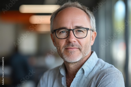 Professional Headshot of a Confident Middle-Aged Leader for Business Profiles or Corporate Use