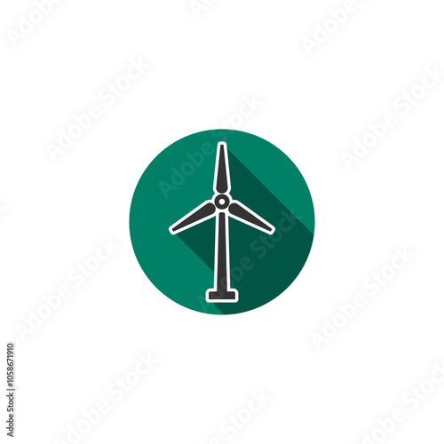 Wind mill design icon isolated on transparent background