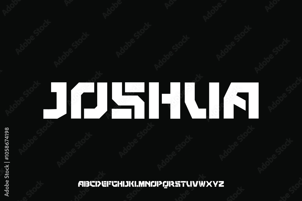 Fototapeta premium Display alphabet font vector design suitable for headline, poster, logo, magazine and many more