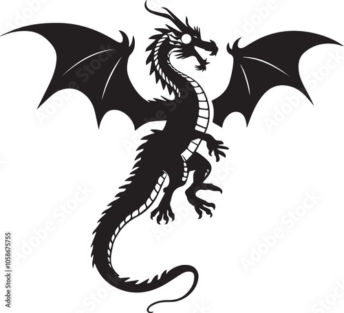 black dragon vector