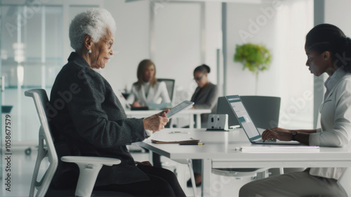 Colleagues at a table in the office 