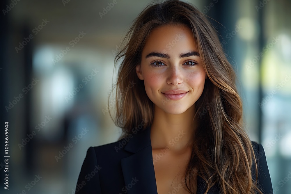 Confident Businesswoman Headshot - Freckles and Smile